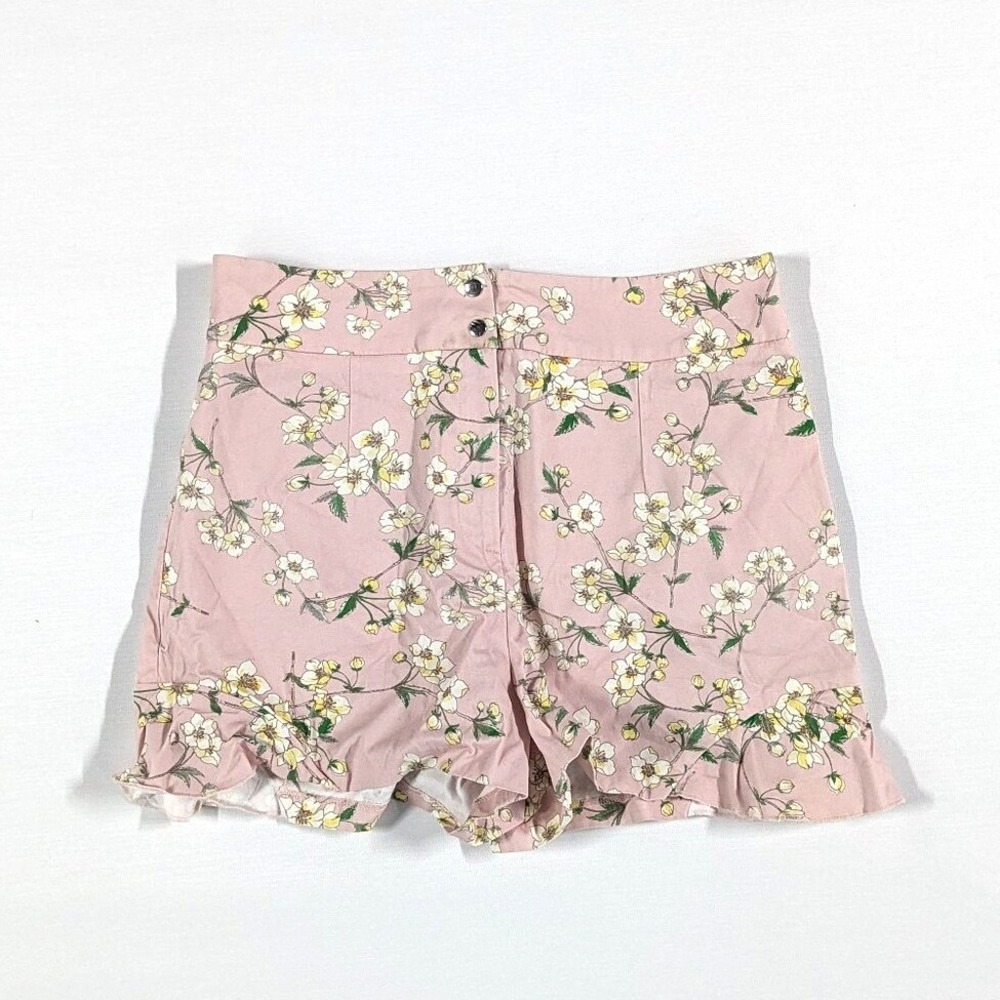 Y2K Coquette High Waisted Pink Floral Cottagecore Shorts 32" Waist Express